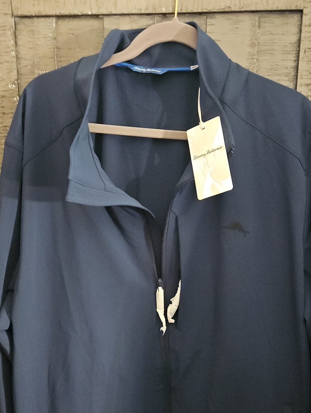 Tommy Bahama Navy Full-Zip Windbreaker Jacket